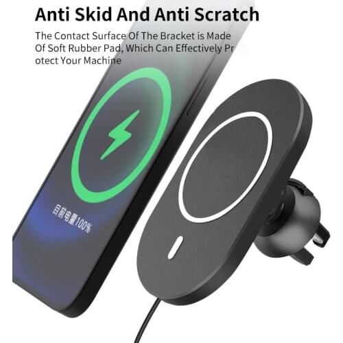 Suitable for iphone 12 12Pro 11/11Pro 8/8Plus Samsung Note 9 10 magnetic car wireless charger 15W fast charging car phone holder