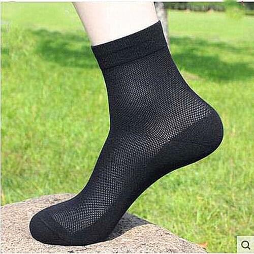 Male socks summer ultra-thin summer breathable 100% cotton socks anti-odor male sweat absorbing knee-high socks