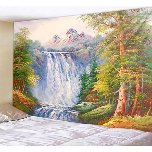Forest bedroom printing wall hanging home decoration tapestry Bohemian decorative bed sheet Hippie sofa blanket