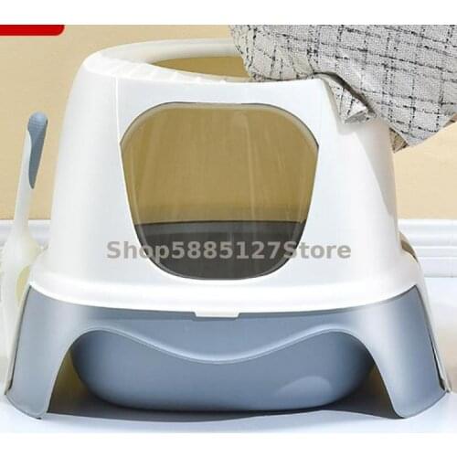 Cat Litter Pan Fully Enclosed Anti Splash Cat Toilet Cat Litter Pan Top Drawer Type Oversized Cat Supplies