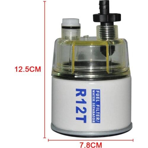 MJS AUTO R12S R12T Fuel Separator Spin-on Fuel Water Separator Filter Lawn Mower Speedboat Diesel Engine Marine Diesel Filter
