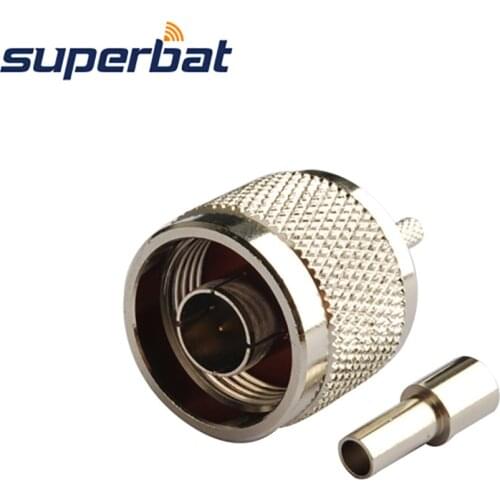 Superbat N Crimp Plug Male Straight Connector for Coaxial Cable RG174 RG178 RG316 LMR100 1.13mm