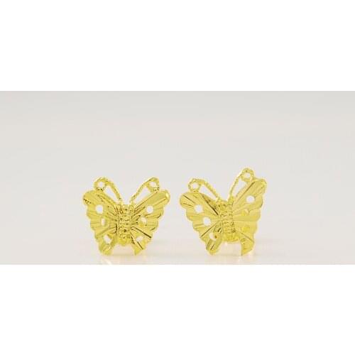 High Quality Fashion 24k Gold Filled Womens Stud Earrings Charms Jewelry brincos Vintage Exquisite Butterfly Earrings Gifts