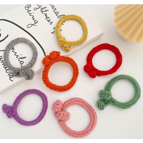 Women Girls Colorful Soft Knitting Elastic Hair Bands Ponytail Holder Lovely Scrunchies Rubber Bands Female Hair Accessories