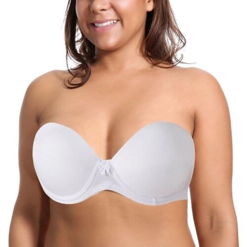 Yandw Halter Strapless Women Bra Wedding Padded Push Up Underwear Underwire Sexy Lingerie Invisible Strap Bras For Women