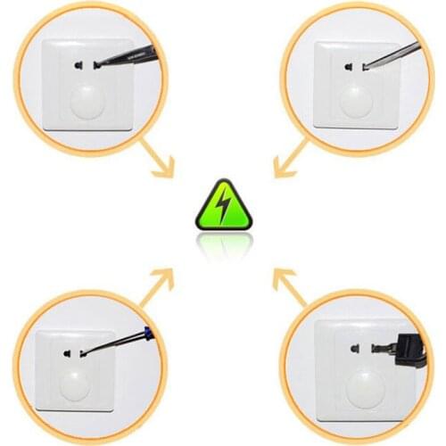 10pcs Baby Safety Electric Socket Outlet Plug Protection Security Two Phase Lock