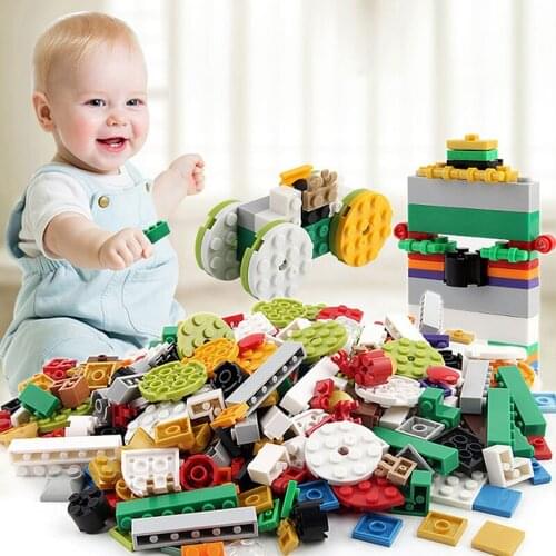 1000 Pcs Bulk Building Blocks Bricks Stack Baby Toys Assembling Creative Game Tight Fit Compatible Educational Birthday Gifts