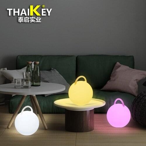 16 Colors Changing Rotational Moulding LED Ball Table Night USB Lamp Bedroom Romantic Bar KTV Lamps Colorful Change Home Decor