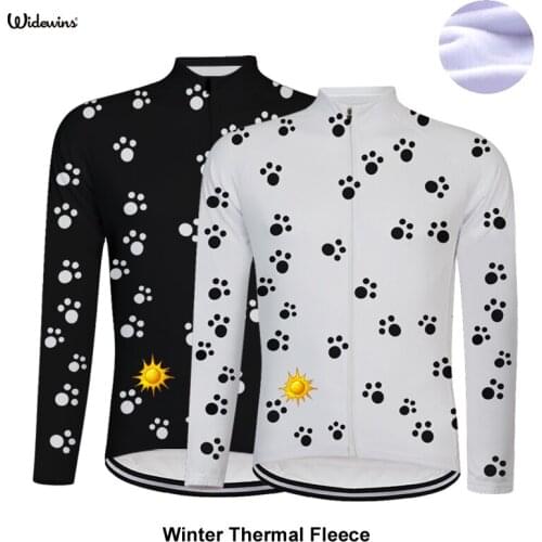 2018 Winter Thermal Fleece Cycling Jersey Maillot Ropa Ciclismo Super Warm MTB Bike Wear Bicycle/Cycling Clothing Footprint 5237