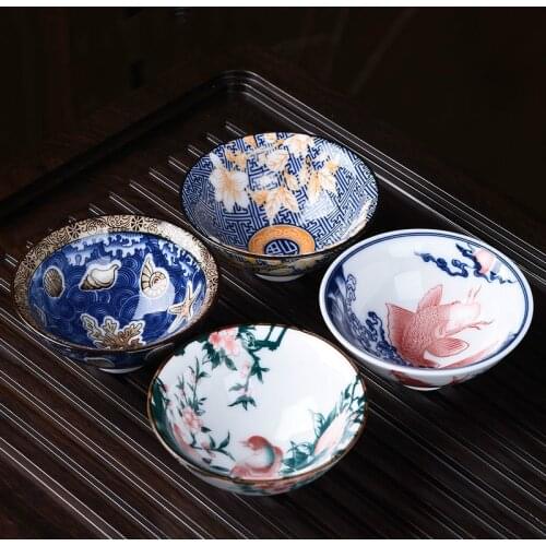 4pcs ceramic kung fu tea set houseware tea cup master cup personal cup single cup tea cup tea ceremony accessories