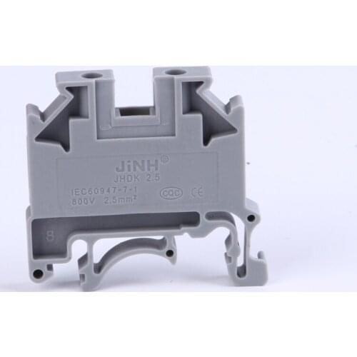 50Pcs DK-2.5 0.2-2.5MM2 Double-deck Screw Connection Din Rail Terminal Block Connector