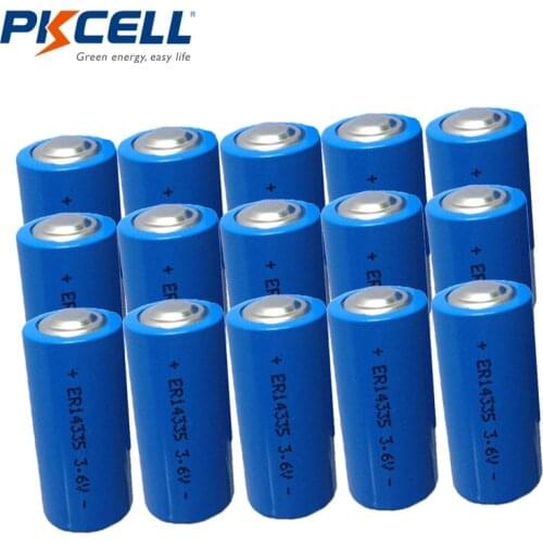 15PCS PKCELL ER14335 1650mah LiSOCL2 battery 2/3AA LiSOCL2 batteries for video camera electric equipment wireless