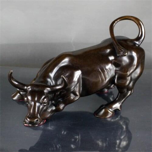 Big Wall Street bronze cattle, cattle statue, furniture / office decoration