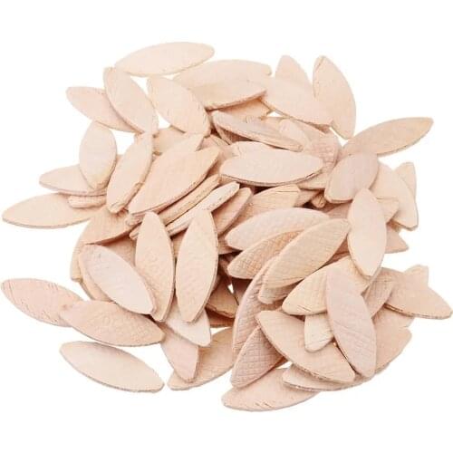 JUSTINLAU 100pcs No. 0#/10#/20# Assorted Wood Biscuits for Tenon Machine Woodworking Biscuit Jointer