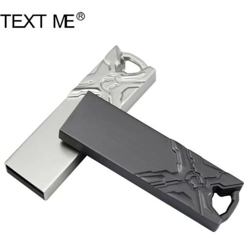 TEXT ME Metal USB2.0 pendrive 64GB Creative U Disk 32GB 16GB 8GB 4GB Memory Card Gift USB