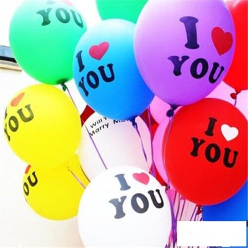 5pcs I Love You Latex Balloons Air Balls Inflatable Wedding Balloons Marriage Children Birthday Party Decoration Kid Baby Shower