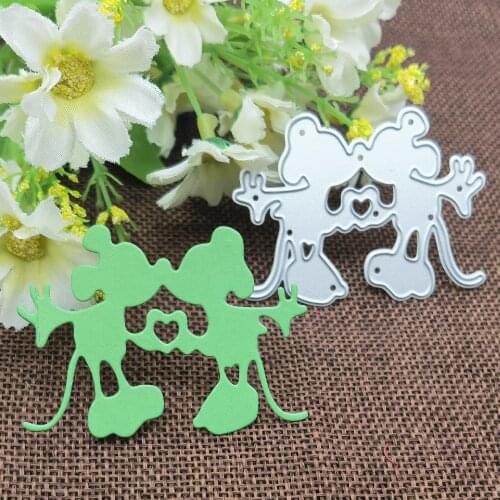 Love cartoon mouse for Metal stencil mold Cutting Dies decoration scrapbook die cuts Album Paper Craft Embossing DIY Card Crafts