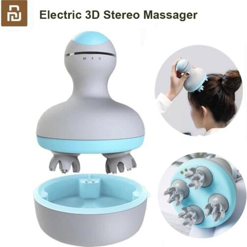 Youpin MINI Head Massager M2 Electric 3D Stereo Massage Two Way Surround Four Wheel Rotation 6 kinds of massage Wet Dry Dual Use