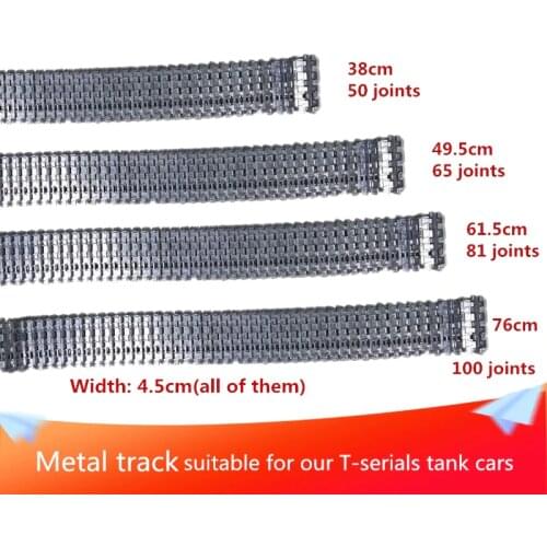 Metal Robot Tank Crawler Track Caterpillar Chain 75cm for 3818/3818-1 RC Robot Tank Chassis Parts Heng Long 1/16 Tiger I Tank