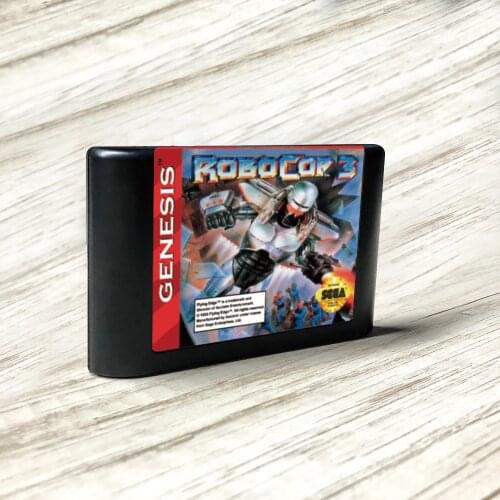 RoboCop 3 - USA Label Flashkit MD Electroless Gold PCB Card for Sega Genesis Megadrive Video Game Console
