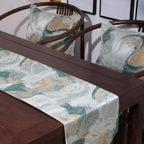 New Chinese High-grade Colored Ribbon Table Runner Shoes Cabinet Cover Cloth For Home Hotel Handmade Geometric Bed Runner