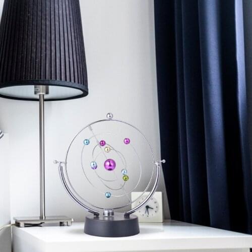 New Motion Toy Kinetic Art Science Kit Office Decompression Toy Nine Planets Ornament Without Battery