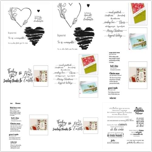 French New Arrival 2021 Clear Stamps Stencils DIY Scrapbooking Photo Album Decor Embossing Paper Card Crafts Making