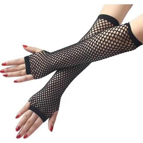 New Fashion Neon Fishnet Fingerless Long Gloves Leg Arm Cuff Party Wear Fancy Dress For Womens Sexy Beautiful Arm Warmer