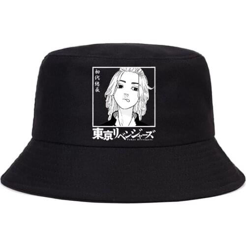 2021 Anime Tokyo Revengers Summer hat Women Men Panama Bucket Cap The Design Flat Visor Harajuku Bucket Hat Fisherman Hat