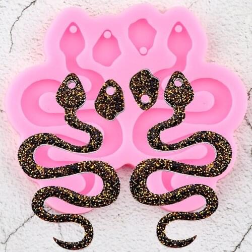 S/M/L Super Glossy Snake Earrings Mould Resin Silicone Mold DIY Craft Epoxy Mould Decoration Keychain Pendant Jewelry Moulds