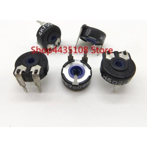 15pcs for Spain PIHER adjustable resistance 472 PT10-4.7K / horizontal arrow hole / Pitch 5MM potentiometer