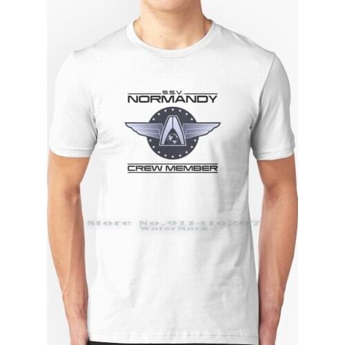 Ssv Normandy Crew Member T Shirt 100% Pure Cotton Ssvnormandy Normandy Sr1 Sr2 Masseffect Tempest Commander Shepard Femshep
