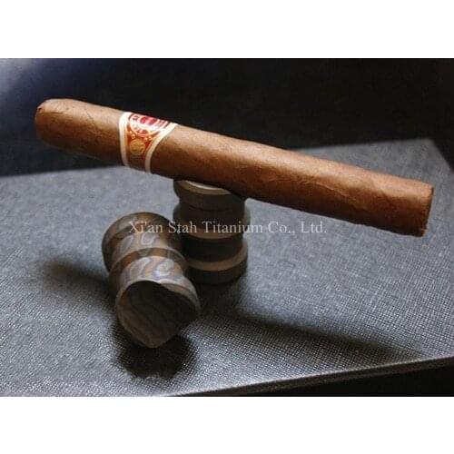 Titanium TC4 Cigar Holder Stone washed / Flamed Surface Opiton for Diameter 20mm Cigar Cigarette