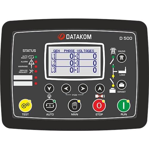 DATAKOM D-500-MK2 Advanced Genset Controller with Ethernet COMM. Plugin