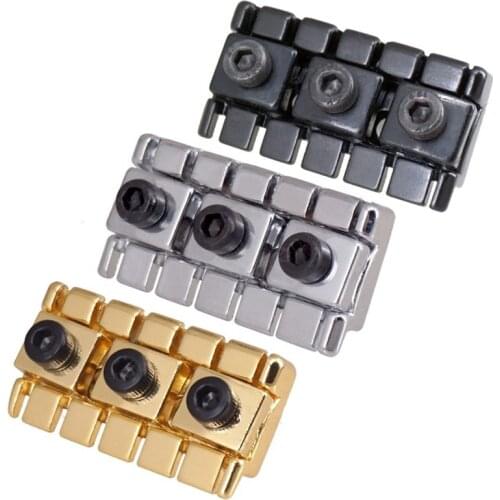 A Headless Guitar Locking Nut Replacement parts Chrome Black for choose Length 42mm guitar accessories parts Musical instrument