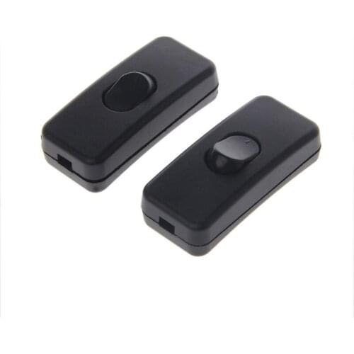 5 Pcs AC 250V/125V 2A Plastic ON/OFF Button In Line Cord Switch