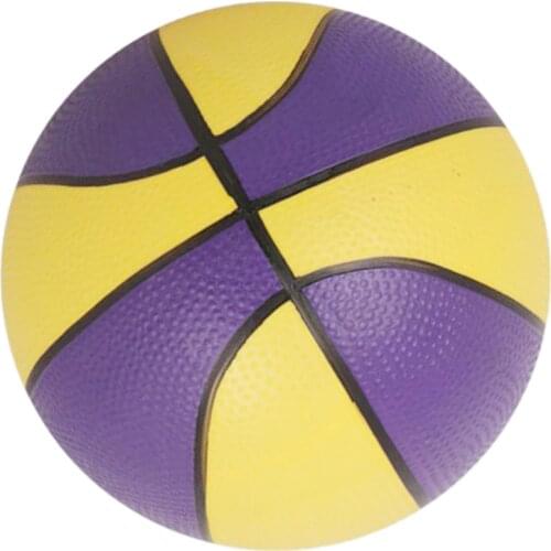 9" Kids Toy Gift Mini Basketball Pet Dog Toy Ball-Purple&Yellow