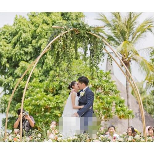 2018 New Wedding Prop Golden Ring Shaped Arch Iron Sheet Rod Arc Wedding flower door Custom Made