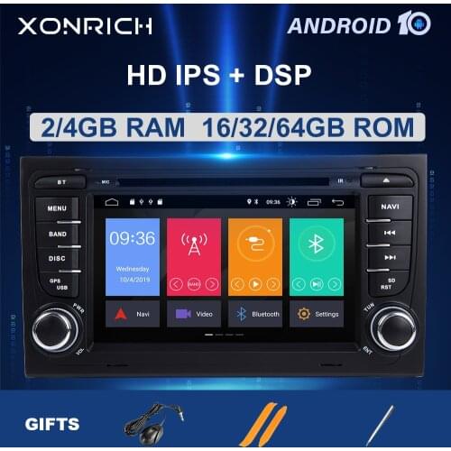 2 din Android 10 Car Radio Multimedia For Audi A4 B6 B7 S4 B7 B6 RS4 B7 SEAT Exeo 2002-2008 GPS Navigation dvd player Stereo DSP