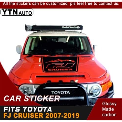 Car Stickers Fit For TOYOTA FJ CRUISER 2007-2019 1x Hood Decal Hood Stripe Graphics Vinyl Sticker High Quality Car Decal Custom