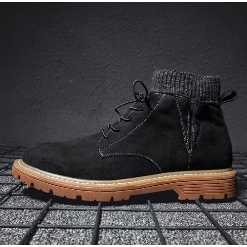 Boty boot man stylish summer men coturno home footwear chelsea mens genuine Winter shoes top sneakers dress leather casual mens