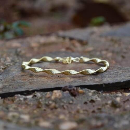 Burgu 925 Gümüş Bileklik Gold