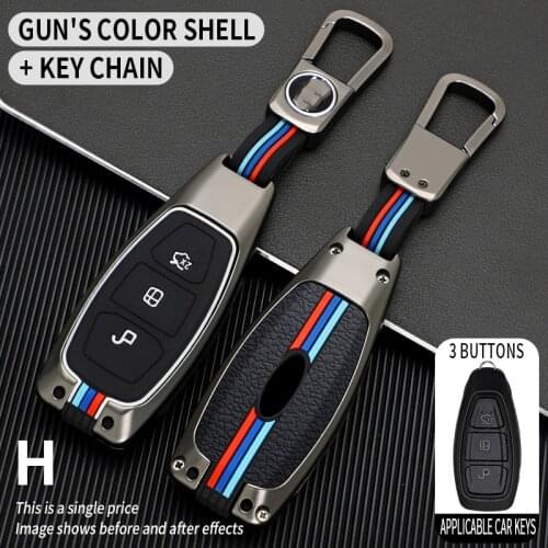 Car Key Case Cover For Ford Fiesta Focus Mondeo Ecosport Kuga Fob Remote Key Case Protector Accessories Holder Shell Keychain