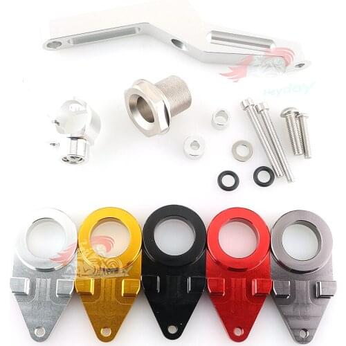 For Kawasaki ZX6R ZX-6R 2009 - 2017 Adjustable Steering Stabilizer Damper Bracket Mount Kit
