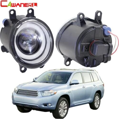 Cawanerl For Toyota Highlander 2008-2012 Car H11 LED Fog Light Angel Eye Daytime Running Light DRL 30W White 3000LM 12V 2 Pieces