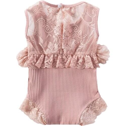 Baby girls lace rompers newborn baby flower hollow out jumpsuits infant overalls children pajamas for 0-24 Months kids