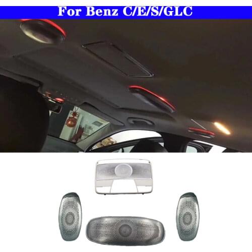 LED 3/7/64 Colors For Benz C/E/S/GLC W222 W213 W205 X253 MB Ceiling Speaker glasses case lamp reading lamp Ambient Light