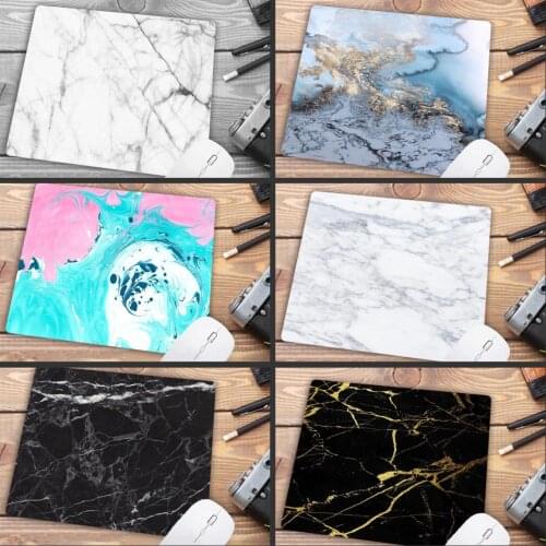 Mairuige Big Promotion Marble Keyboard Mat Desk Mat Durable Desktop Mousepad Rubber Gaming Small Mouse Pad Computer 22X18CM