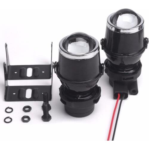 Metal car headLight projector Fog light lens 12V fog light projector lens clear glass halogen lens 4300k H3 halogen bulbs 55W