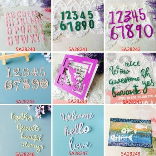 Number Metal Cutting Dies Stencil DIY Scrapbooking Embossing Paper Card Decor